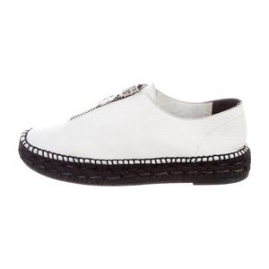 Alexander Wang white leather espadrilles